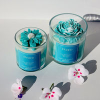 AIKUN Nouveauté Bougie parfumée artisanale de luxe écologique pour la décoration de la maison Coffret cadeau Cire de soja naturelle Parfum de rose Noël
