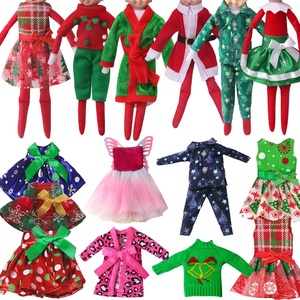 Noël elfe vêtements habiller accessoires enfant cadeau mignon <span class=keywords><strong>robe</strong></span> chandails pyjamas manteaux tablier sweats à capuche imperméable chaussures pour noël Elfo - Product Image 1