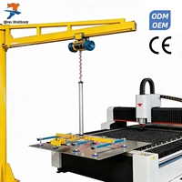 Grue à colonne 3T 6T 8T 10T, grue à flèche murale, système de rotation compact, alimentation 380V CA, télécommande pour zone étendue