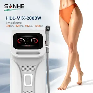 2024 CE Approved Design Salon Beauty Equipment 4 Wavelengths 755 808 940 1064nm Diode Laser Hair Removal 2000W Power Home Use