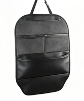 Organisateur de siège arrière de voiture en PU, grande capacité, sac de siège arrière avec fermeture éclair, résistant aux chocs, à la saleté et à l'eau, portable et confortable