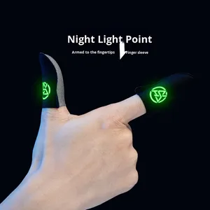 Nuevo E-Sports Champion Pubg Finger Sleeves Luminous <span class=keywords><strong>Warrior</strong></span> Transpirable Sensible Mangas de pantalla táctil con tela metálica - Product Image 4