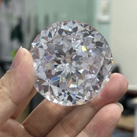 Grande pierre CZ 50mm 100 pierres précieuses de zircon cubique à facettes synthétiques en vrac blanc rond taille poire Zircon pierres précieuses