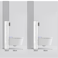 Cuvette de toilette intelligente moderne suspendue toilette murale intelligente électrique salle de bain WC rinçage par gravité télécommande