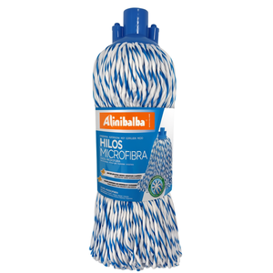 Mop in Microfibra Blu e Bianco 160 Gr per Pulizia Pavimenti - Product Image 2