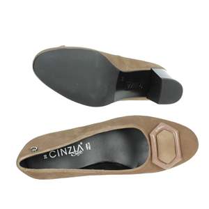 Cinzia Soft Women's Pumps Taupe <b>Heel</b> Height 37 - Product Image 6