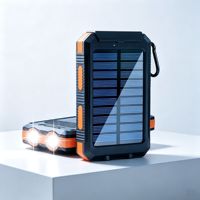 Chargeur sans fil multi-interface 20000 mAh, batterie externe solaire d'extérieur avec câble, batterie externe portable