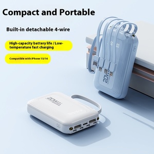 Mini 20000 ma <span class=keywords><strong>c</strong></span>ông suất lớn khép kín <span class=keywords><strong>c</strong></span>áp sạ<span class=keywords><strong>c</strong></span> kho báu di động 10W phổ điện thoại di động điện thoại loại <span class=keywords><strong>C</strong></span> Quà Tặng đầu vào - Product Image 5