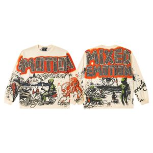 Offre Spéciale Top Qualité 100% Coton À Capuche Heavyweight Imprimer Streetwear Vêtements Pour Hommes Émotions Mixtes Manches Longues À Capuche pour Hommes - Product Image 1