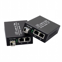 Convertisseur de média fibre optique LED 10G 1 fibre 2 Gigabit Ethernet monomode 500m-20KM avec contrôle LED compatible