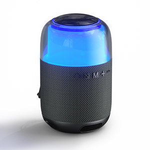 Fansbe Xách Tay Không Thấm Nước Chống Bụi Handsfree 8W Vòng Trong Suốt LED Ánh Sáng Vải Lưới Bluetooth Loa - Product Image 1