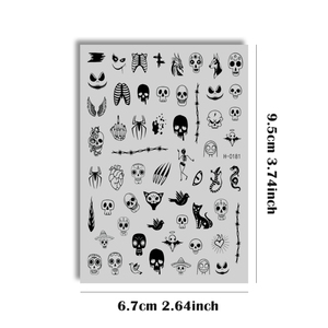Autocollants 3D pour ongles <span class=keywords><strong>Halloween</strong></span>, <span class=keywords><strong>d</strong></span>écorations <span class=keywords><strong>d</strong></span>'ongles gothiques noirs avec crânes et araignées, autocollants adhésifs pour <span class=keywords><strong>manucure</strong></span> de fête <span class=keywords><strong>d</strong></span>'<span class=keywords><strong>Halloween</strong></span> - Product Image 6