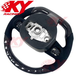 Volant de voiture sport en fibre de carbone avec revêtement en daim LED personnalisé pour Chrysler 300 300C SRT 2015-2017 - Product Image 3