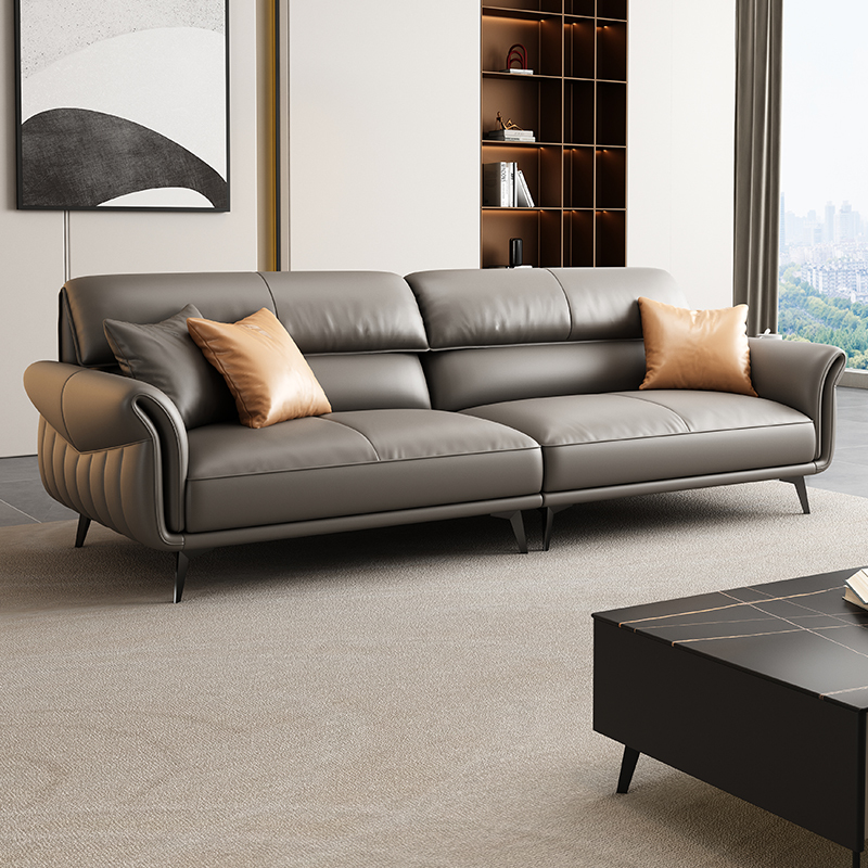 Office Sofa Sectional Adjustable Genuine Leather