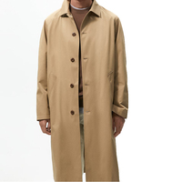Nouveau Trench-Coat décontracté pour hommes, manches longues, quatre poches, fermeture à boutons, coupe Slim, col