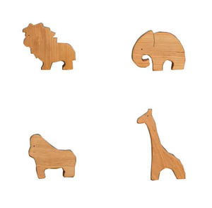 Juguetes de Animales de Madera Personalizados, Lindos y Educativos, Montessori, Animales del Bosque: Piranha, Foca, Canguro, Echidna, Juguete para Niños Pequeños - Product Image 3