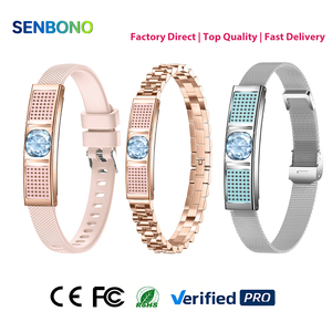 Bracelet intelligent SENBONO L18 avec suivi du sommeil, gestion du <span class=keywords><strong>cycle</strong></span> <span class=keywords><strong>menstruel</strong></span> féminin, mode sport, 3ATM, compatible Android et iOS - Product Image 1