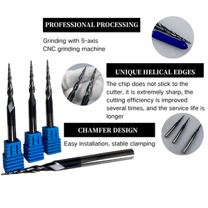 Thon Vonfram cacbua thép bóng mũi cuối nhà máy 6mm 2 Sáo rắn cacbua tùy chỉnh côn bóng mũi cuối nhà máy cắt - Product Image 3