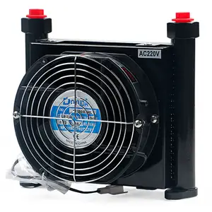 Excellent anti-seismic aluminum heat exchanger hydraulic oil cooler with fan