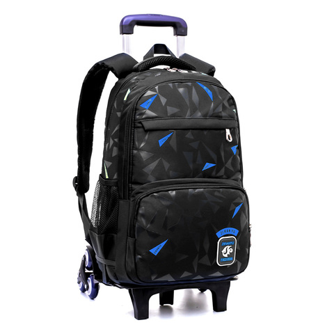 Wholesale Retail Fashion Leisure Rolling Backpack Thickening Detachable School Trolley Backpack for Outdoors