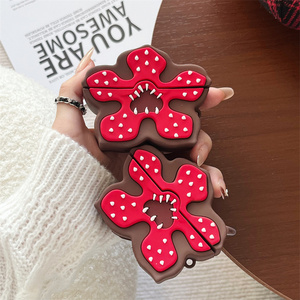 เคสหูฟังซิลิโคนลายการ์ตูน Stranger Things สำหรับ Apple AirPods 4 Pro 2 3  พร้อมสายคล้องคอ  ลายดอกไม้ - Product Image 6