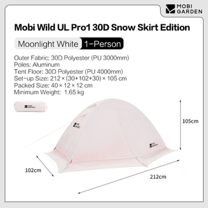 Tente de randonnée légère et imperméable UL1 30D Plus pour une personne, idéale pour la randonnée estivale en plein air et le camping, transport facile NX2 - Product Image 2