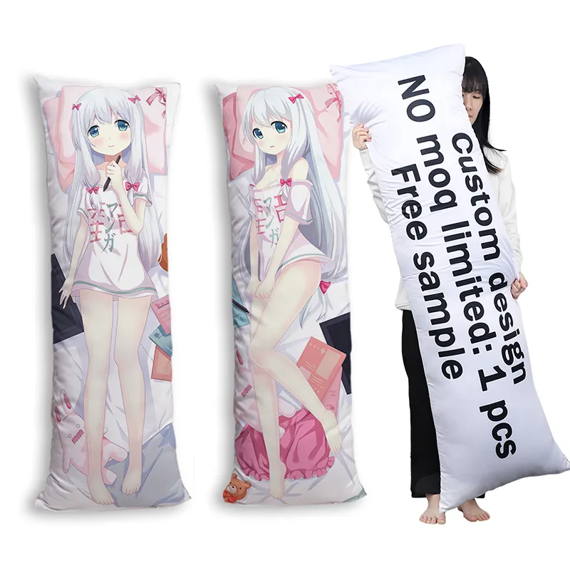 مخملية ناعمة Dakimakura حالات مخصصة للجنس ، شخصية تصوير dakimakura ثلاثية الأبعاد