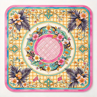 Tapis de jeu de Mahjong américain portable, tapis de jeu carré antidérapant, protection de table pour soirée de Mahjong