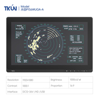 TKUN Monitor LCD Layar Sentuh Kapasitif HD 1080P 15.6 Inci 1000Nits Tahan Air IP65 USB Baru untuk Bisnis Warna Hitam