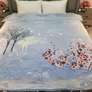 Custom Wholesale Raschel Bed Thick Blanket Queen Size For Warm Winter Cheap Heavy Jacquard Blanket 8 kg