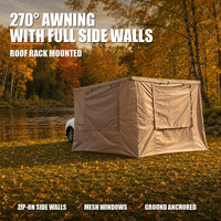 Auvent latéral de voiture autoportant à 270 degrés OEM ODM, tente de toit, cadre en aluminium, tissu Oxford, logo personnalisé pour 4x4 Overland
