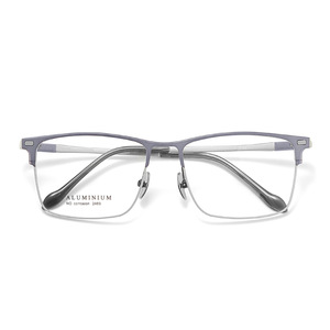 Monture de lunettes rectangulaire en aluminium pour homme, extra large 2469, légère, pour usage professionnel - Product Image 1