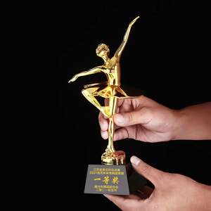 Trofeos <span class=keywords><strong>de</strong></span> Resina Personalizados con Cristal K9 Dorado para Escuela, Universidad, <span class=keywords><strong>Ballet</strong></span>, Competencia, Danza, Placa <span class=keywords><strong>de</strong></span> Trofeo - Product Image 3