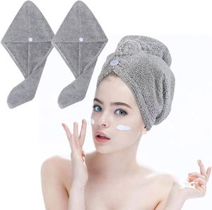 Women's Ultra-Absorbent Microfiber Hair <b>Towel</b> Quick-Dry Turban Wrap for Thicker Hair - Product Image 1