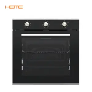 New Products 74L Built In Electric Oven 60cm Knob Control Black Wall Oven For Pizza Cooking