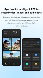 Lunettes Intelligentes IA avec Caméra 1080P HD, Photos, Traduction IA, Enregistrement Vidéo, Appel, Monture PC Durable, Contrôle Tactile, Lunettes <span class=keywords><strong>de</strong></span> <span class=keywords><strong>Soleil</strong></span> - Product Image 2