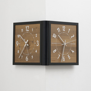 Reloj de pared de doble cara, rectangular, funciona con pilas, movimiento de cuarzo, para sala de estar - Product Image 5