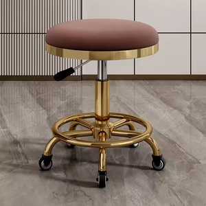 Cheap <b>Adjustable</b> Salon <b>Stool</b> Chair Luxury Modern Dentist Chair Metal Hairdressing Swivel Barber Spa Chairs - Product Image 5