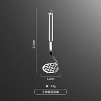 Écrase-purée en acier inoxydable poli miroir, ustensile de cuisine, presse manuelle pour légumes et fruits, écrase-purée à pommes de terre