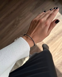 Bracelet pour femme en pierre de malachite avec perles d'espacement en acier inoxydable, fait main, minimaliste, hypoallergénique, inaltérable, résistant à l'eau, cadeau - Product Image 4