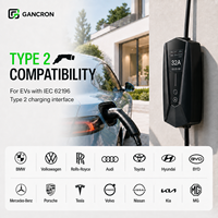 Chargeur EV portable de type 2 AC 22 kW 32 A triphasé, borne de recharge rapide murale EVSE universelle pour voiture électrique à domicile Tesla