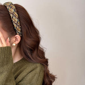 Diadema de Tela Retro para Mujer, Color Sólido, Estilo Fiesta, 14 cm, Decoración para el Cabello para Uso Diario y al Aire Libre - Product Image 4