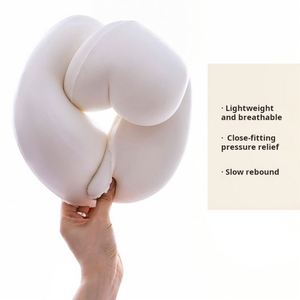 Oreiller de voyage en U portable avec mousse à mémoire de forme, sensation rafraîchissante, soutien du cou pour les voyages, le bureau, la sieste, les hôtels et le camping - Product Image 4