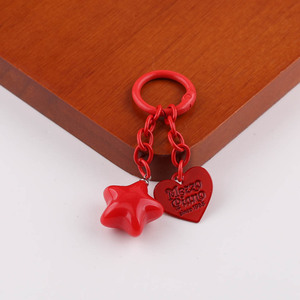 Llavero de Metal de Aleación de Zinc con Forma de Estrella y Diseño en Relieve, Opciones Multicolor para Accesorio de Bolso - Product Image 4