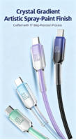 Câble de charge tressé en PVC Type-C 60W 30W, transfert de données rapide PD3.0 480 Mbps pour téléphone portable et imprimante