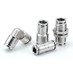 304 Stainless Steel <b>Quick</b> Coupler Pneumatic <b>Connector</b> High Precision Thread Fkm Seal For Industrial Use - Product Image 2