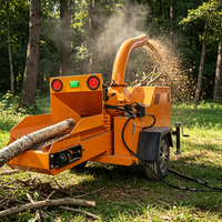 Broyeur de bois électrique pratique avec moteur et engrenages, système d'alimentation intelligent haute capacité pour branches de jardin, paille et noix de coco
