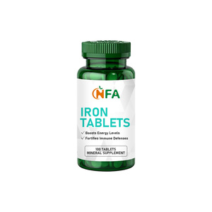 Custom Logo Iron Tablets Energy Dietary <b>Supplement</b> Boost Immune Defense Natural Mineral Tablets for Adults - Product Image 1