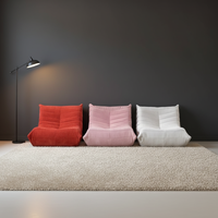 [BounceSoft] Fauteuil lounge Togo haute résilience - Emballé sous vide, couleur crème, confort durable, canapé de salon