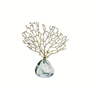 Lusso nuovo <span class=keywords><strong>Design</strong></span> arte moderna cristallo corallo Retro oro decorazioni per la casa artigianato decorativo ornamenti in metallo accessori da tavolo - Product Image 4